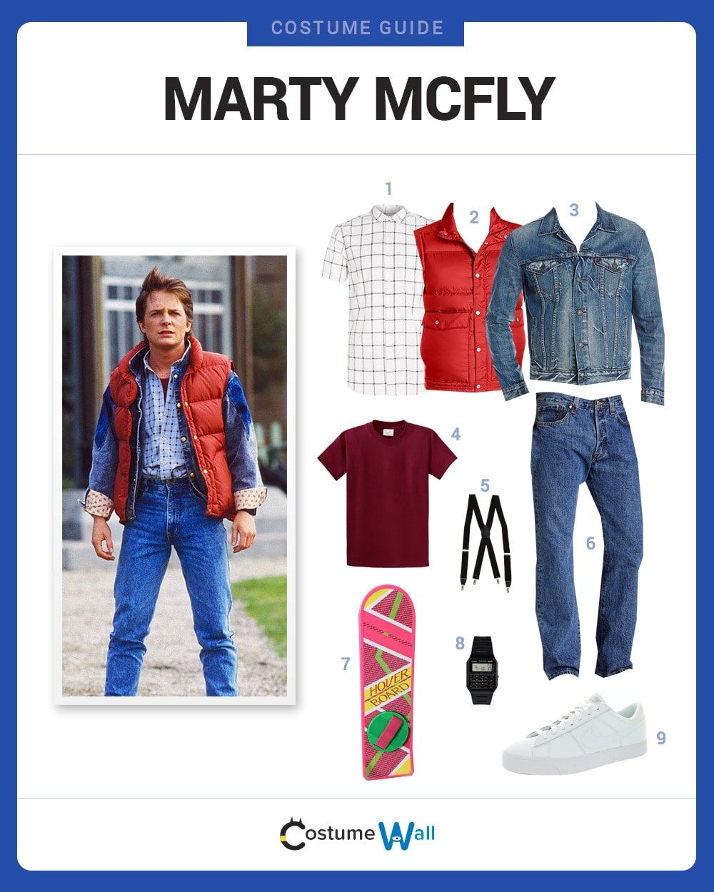 Dress Like Marty McFly Costume DIY Outfit | Costume Wall