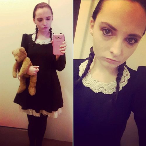 Wednesday Addams costume submitted to the Costume Wall community gallery