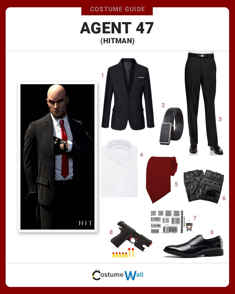 Dress Like Agent 47 Hitman Costume Halloween and Cosplay Guides