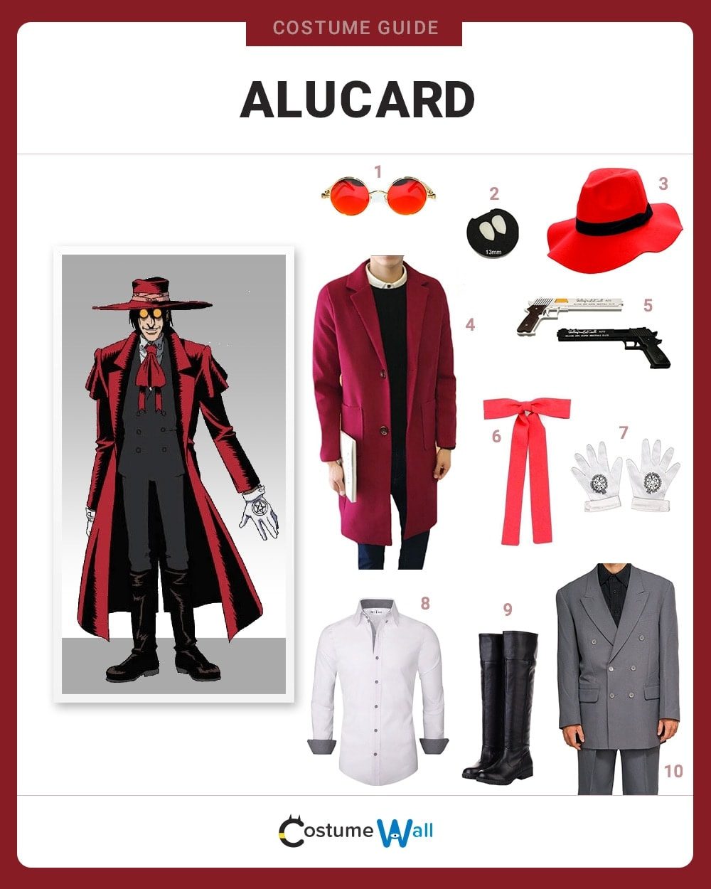 Dress Like Alucard Hellsing Costume Halloween and Cosplay Guides