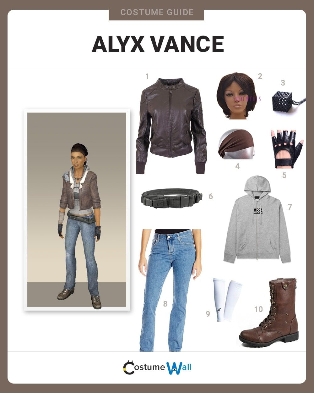 Half Life 2 Alyx Vance Brown Jacket