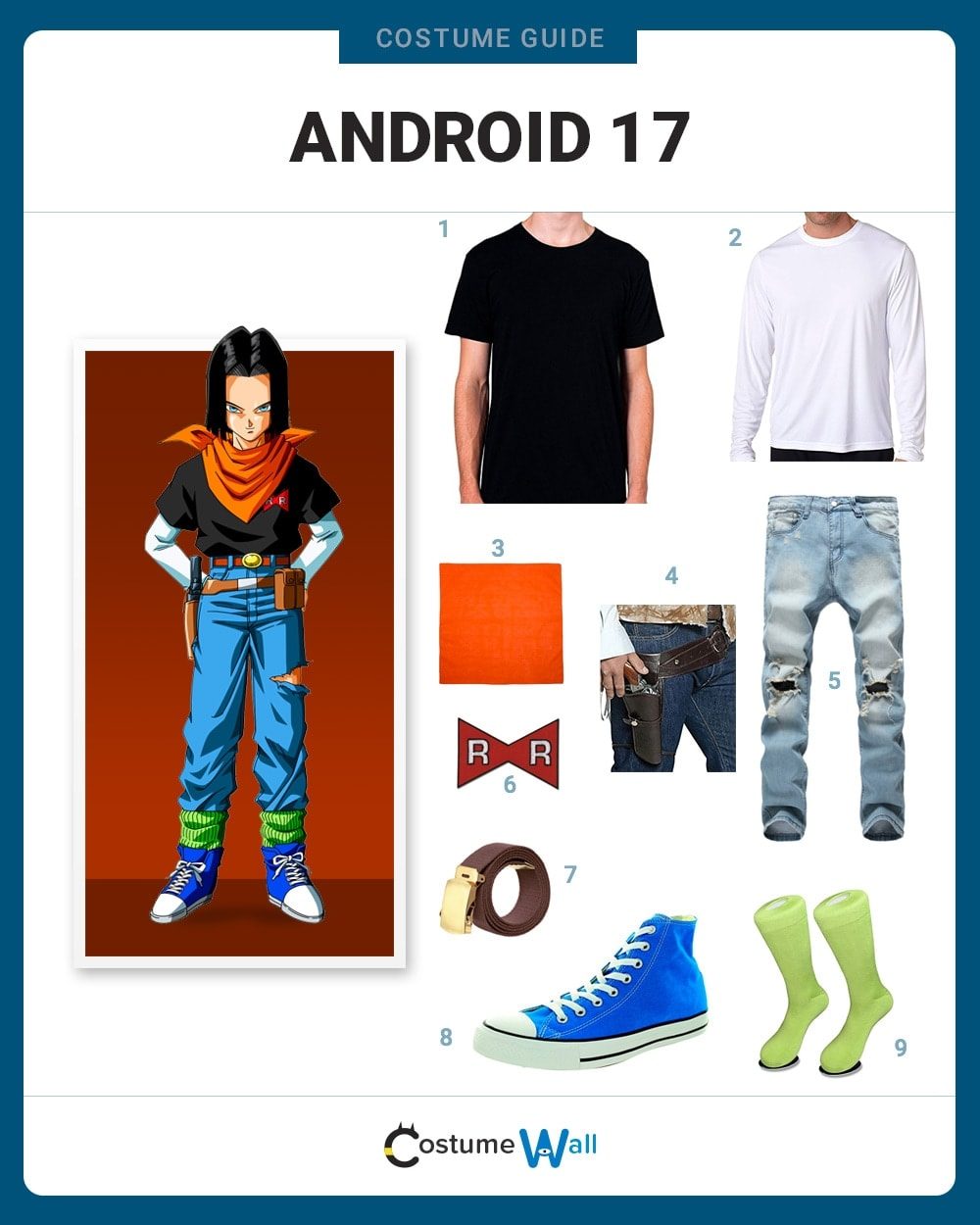 Dragon Ball Android 17 Cosplay Costume