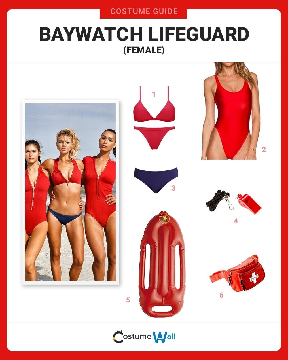 Baywatch Lifeguard (Female) Costume Guide