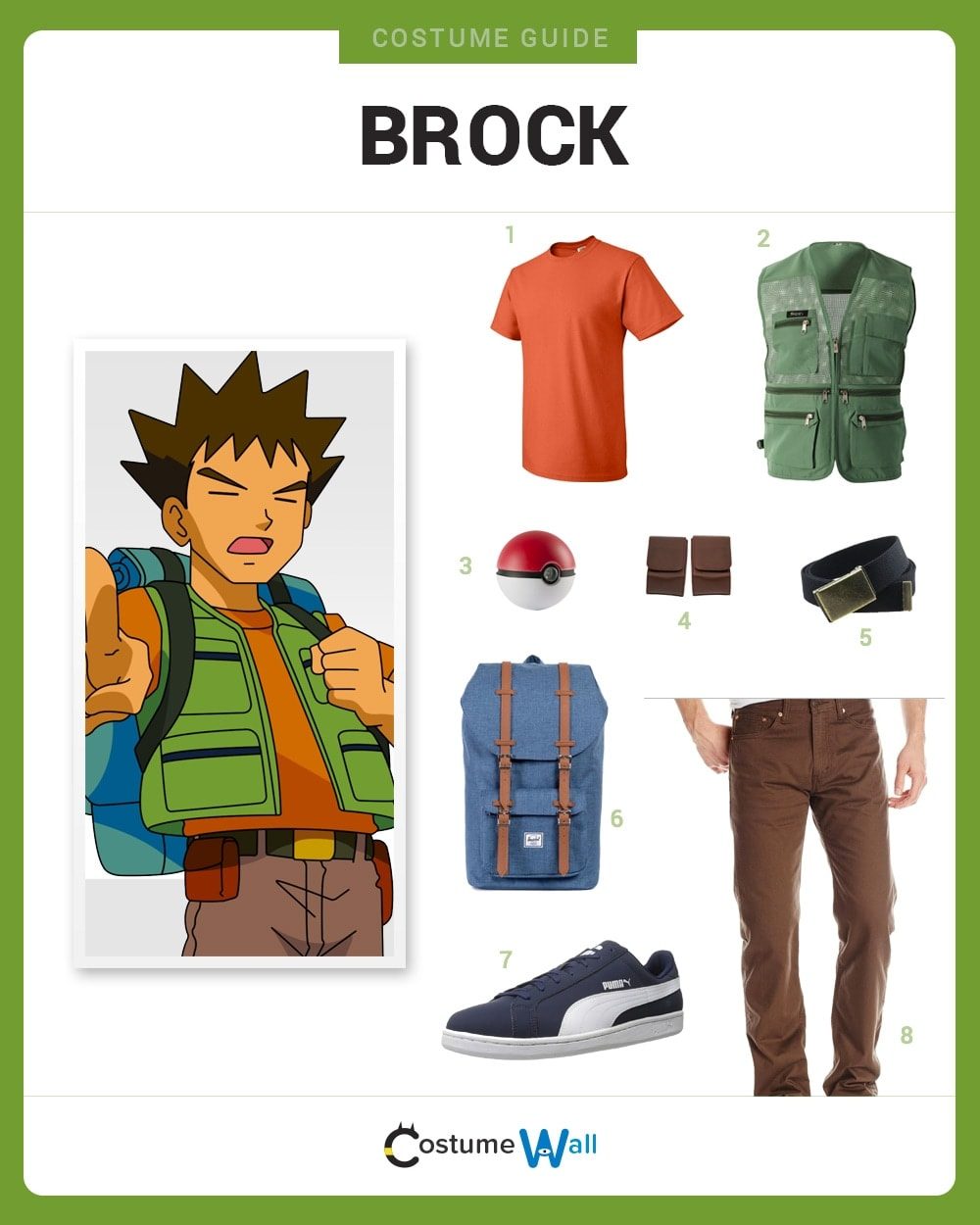 Zorgvuldig lezen Anesthesie beloning Dress Like Brock Costume | Halloween and Cosplay Guides