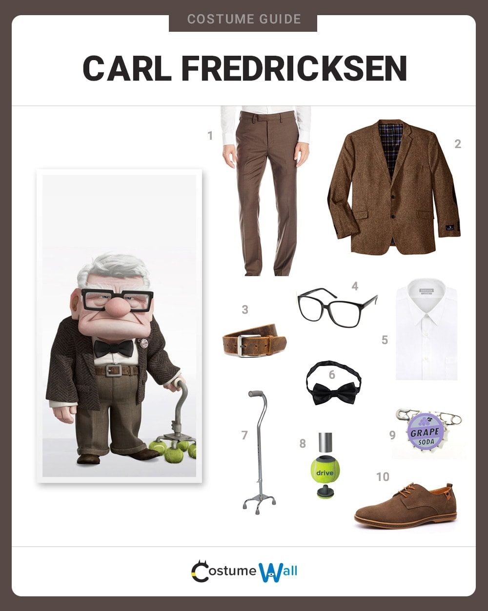 Carl Fredricksen Costume Guide