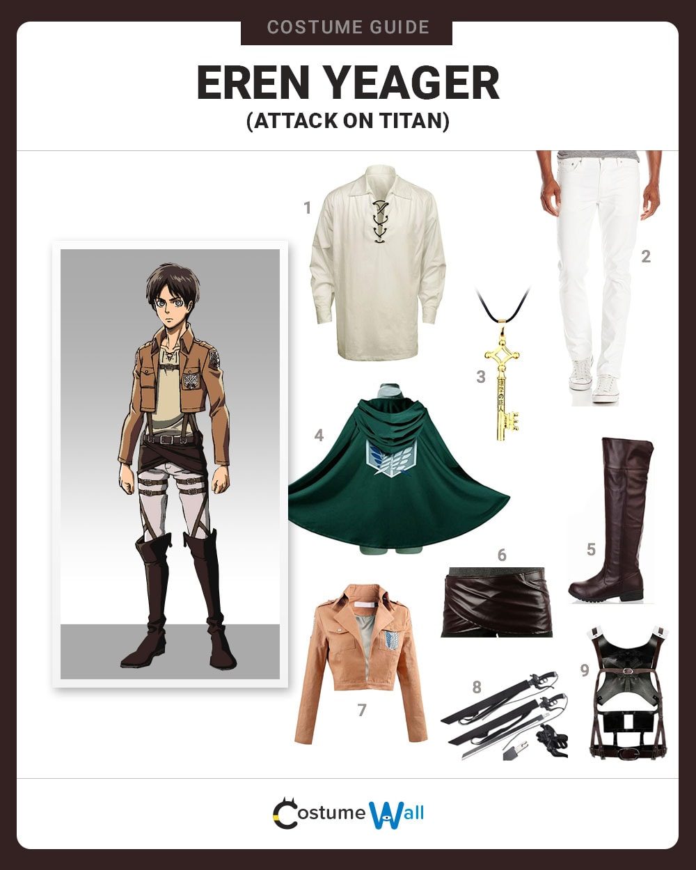 Dress Like Eren Yeager Costume Halloween And Cosplay Guides - roblox attack on titan pants