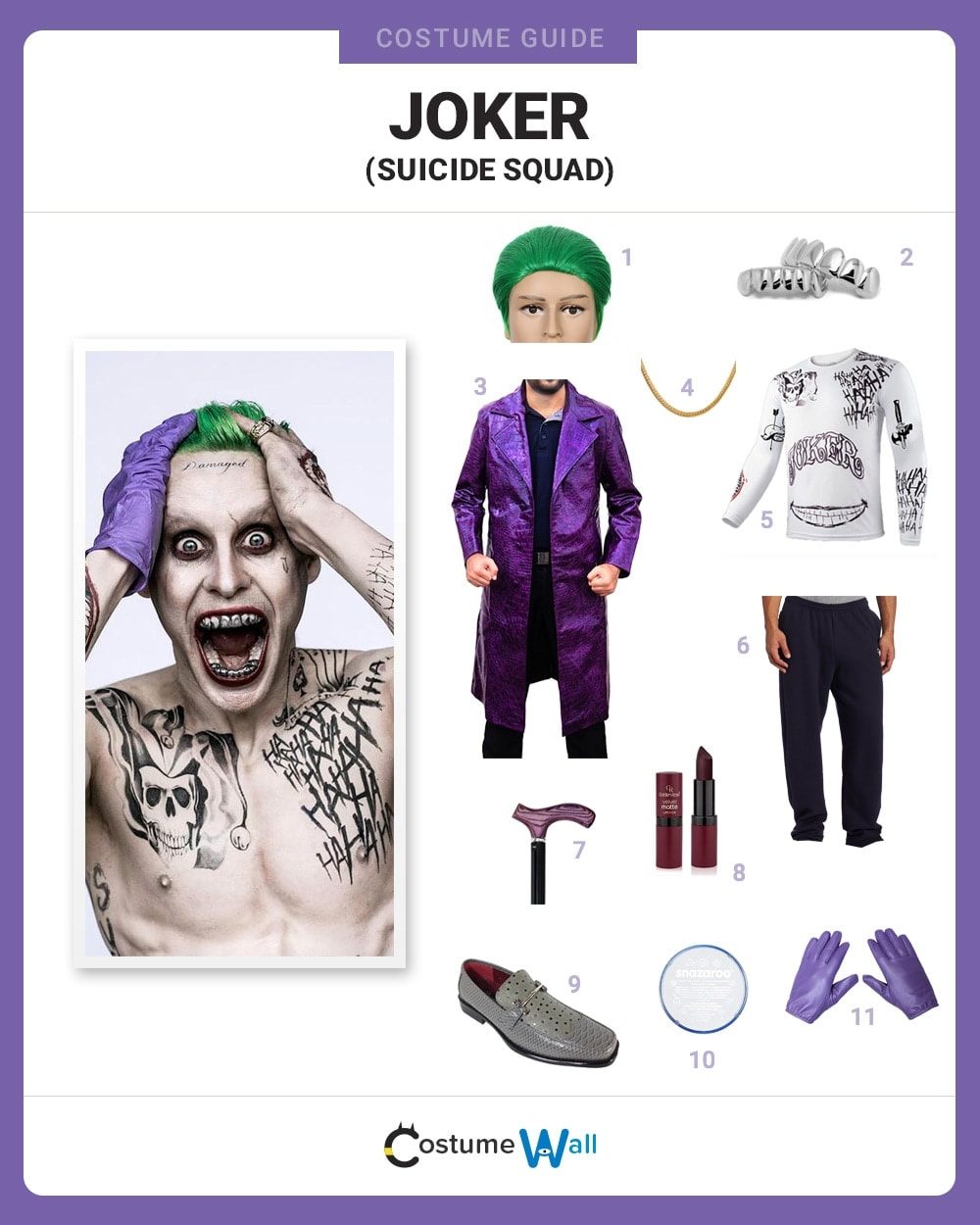 Dress Like Joker Suicide Squad Costume Halloween and Cosplay