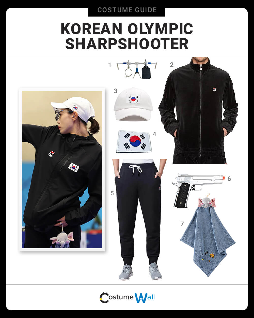 Dress Like Korean Olympic Sharpshooter Costume Halloween and Cosplay