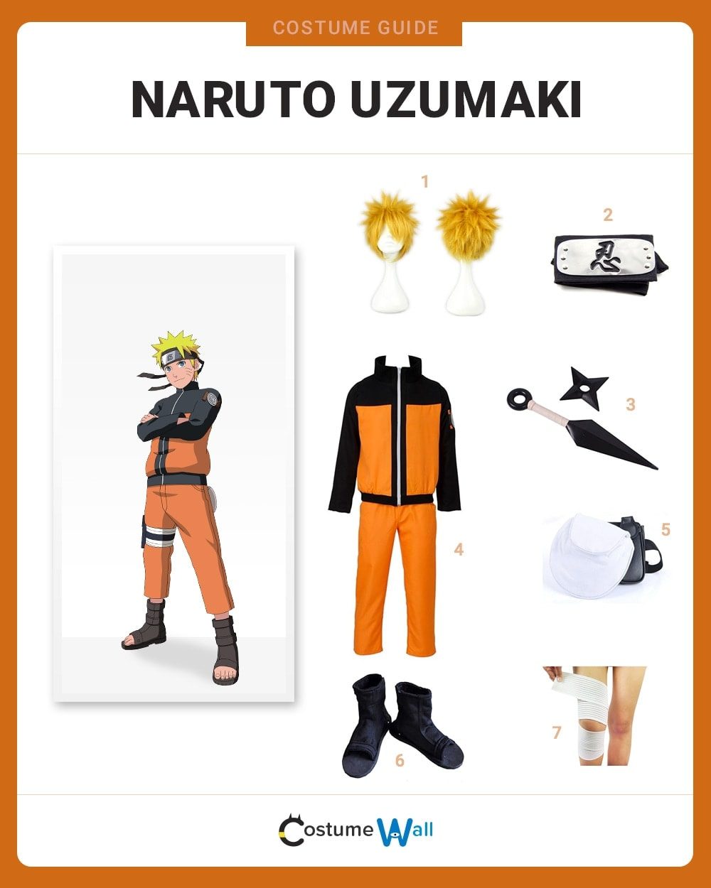 Naruto Uzumaki Anime Halloween Cosplay Costume Halloween