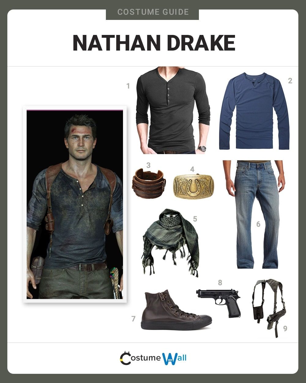 Arriba 38+ imagen nathan drake outfit