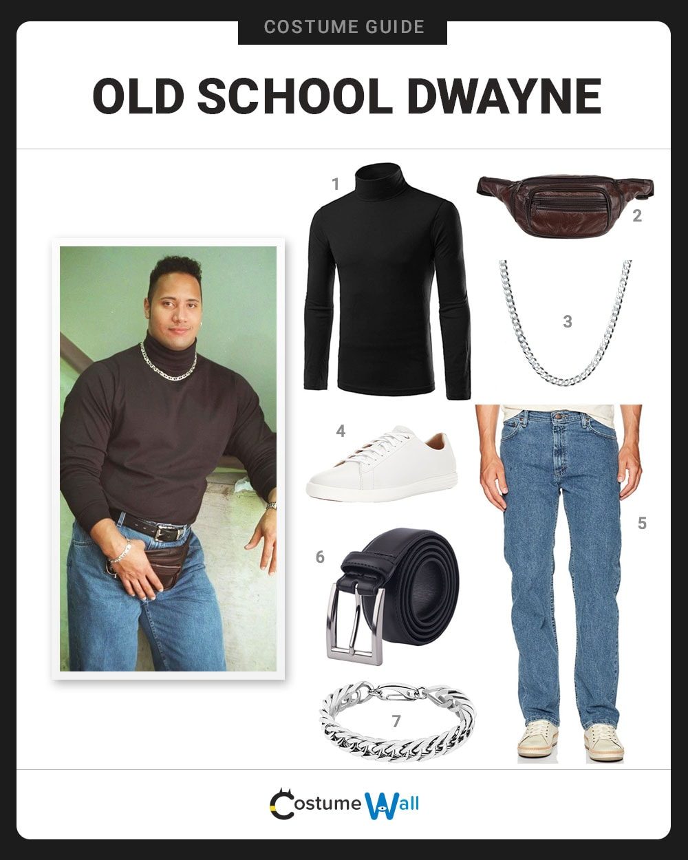 Dress Like Old School Dwayne Costume Halloween and Cosplay Guides