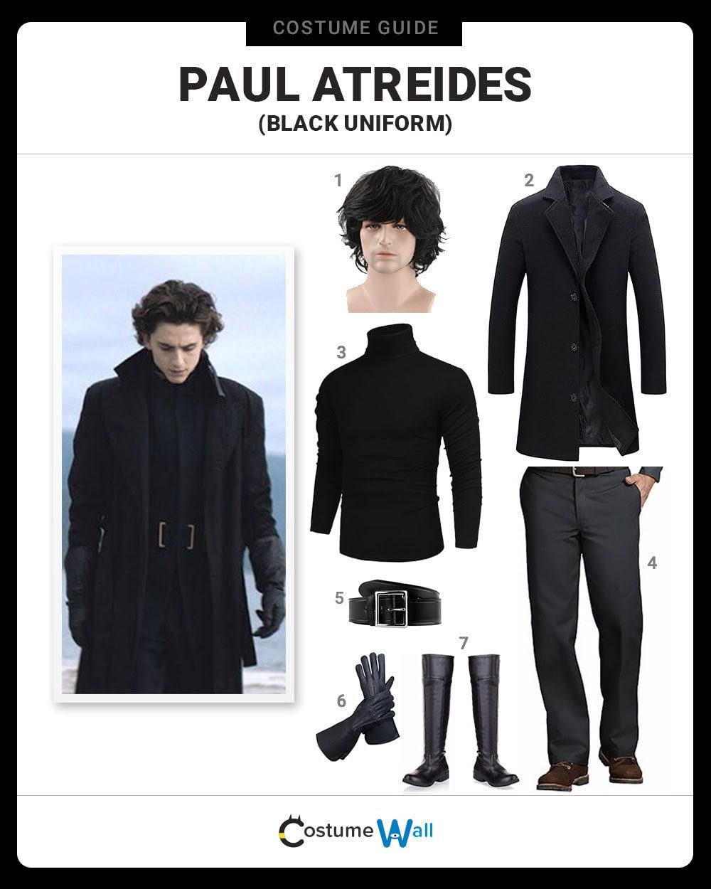 Dress Like Paul Atreides – Black Uniform Costume | Halloween and ...