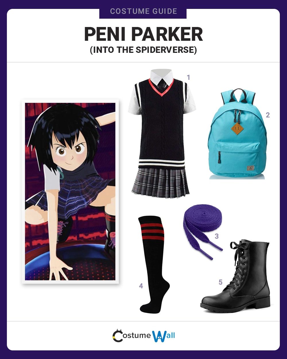 Pider-Man Into the Spider-Verse Peni Parker Cosplay Bag Halloween Accessories