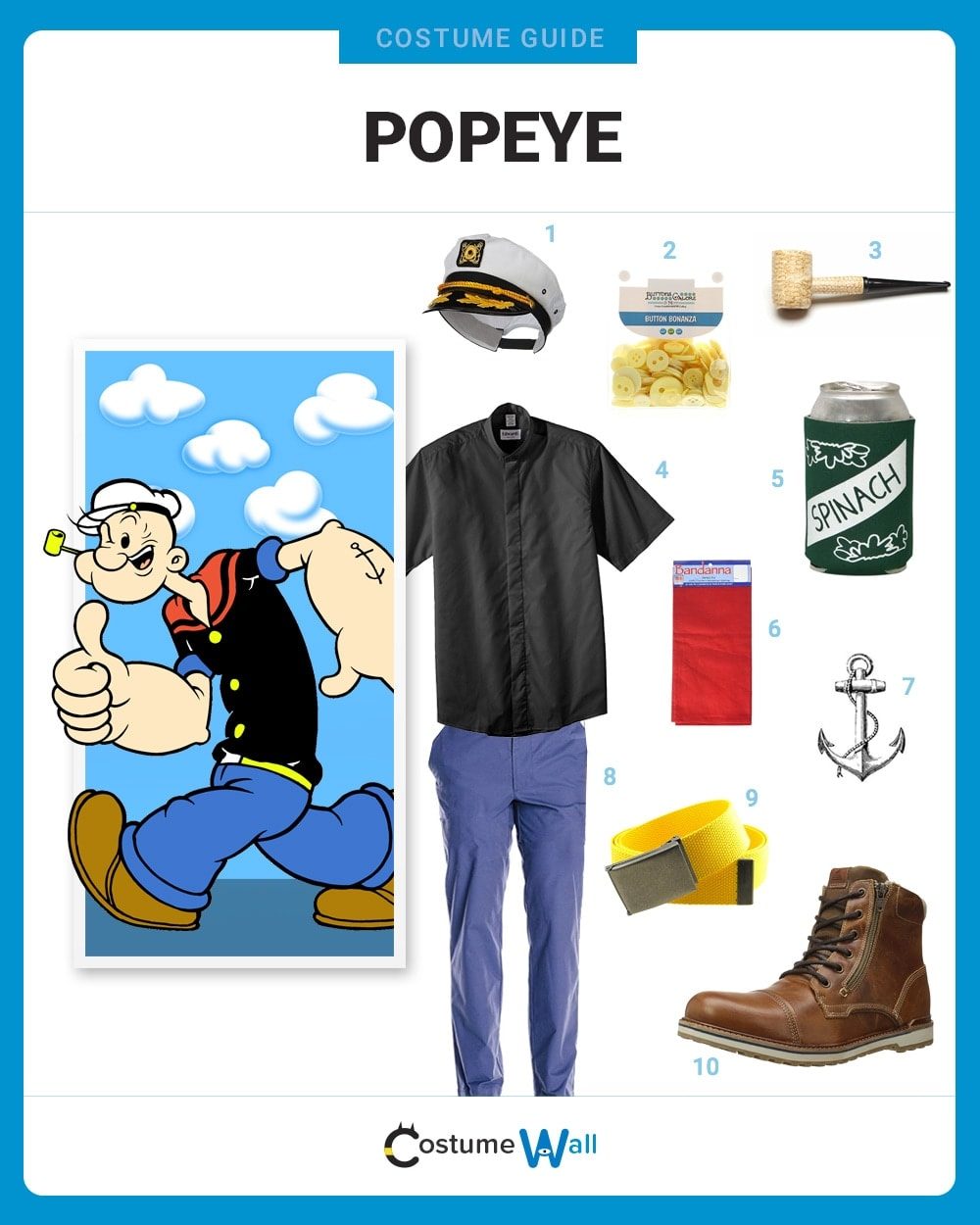 Popeye Costume Guide