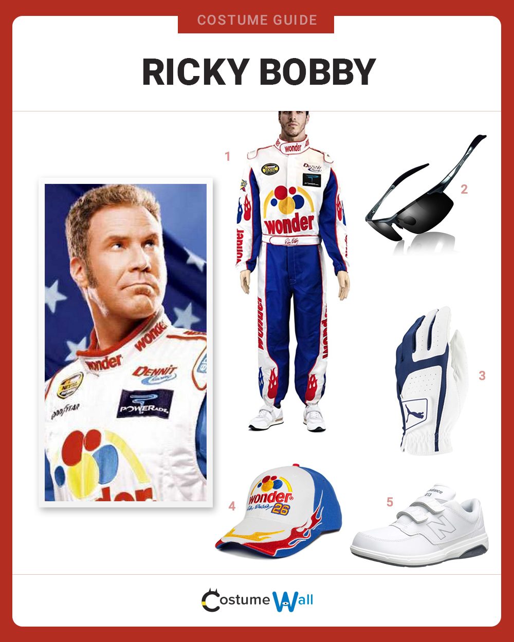 Ricky Bobby  Costume Guide