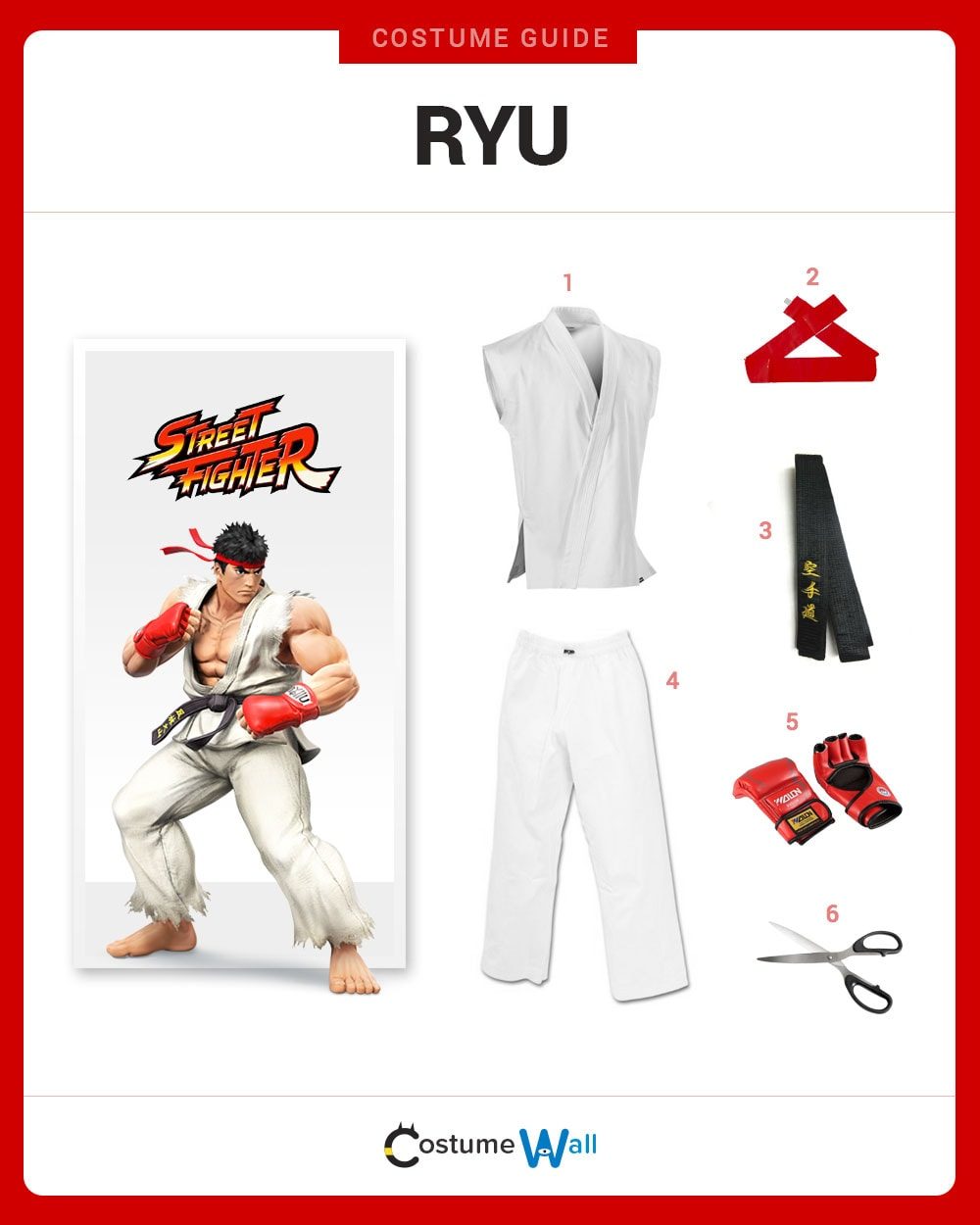 Dress Like Ryu Costume Halloween and Cosplay Guides