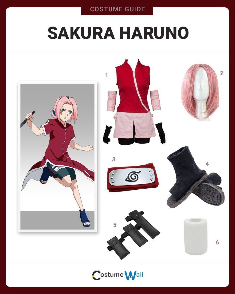 Dress Like Sakura Haruno Costume Halloween and Cosplay Guides