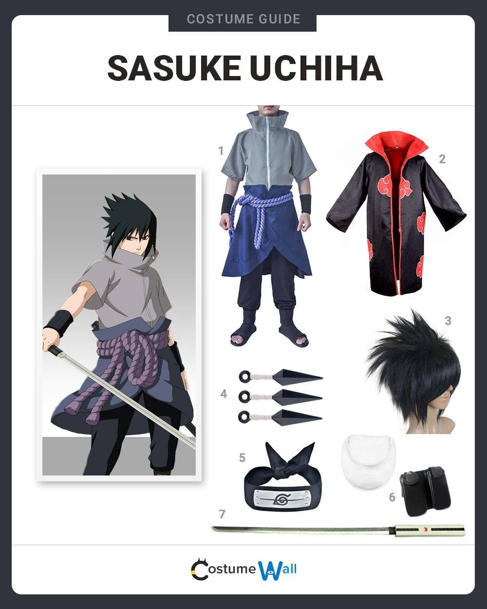 Dress Like Sasuke Uchiha Costume Halloween and Cosplay Guides