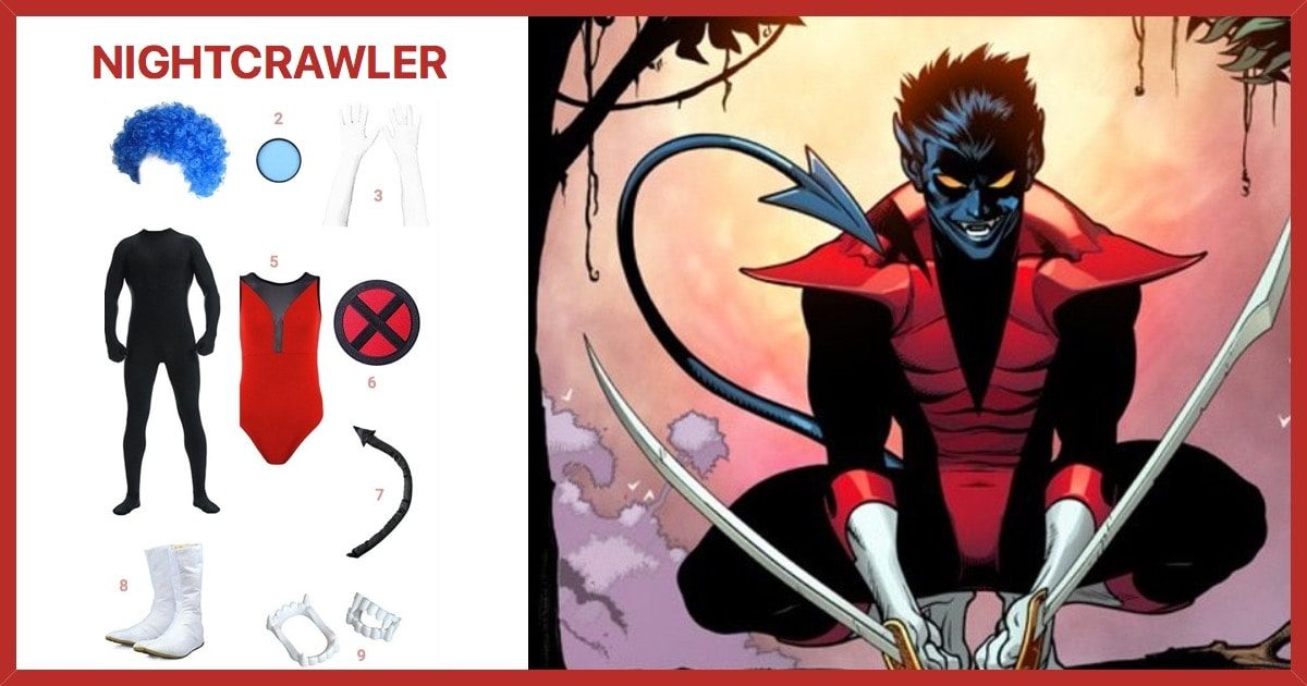 Get in costume dressed as Nightcrawler, the blue-skinned Marvel mutant that...
