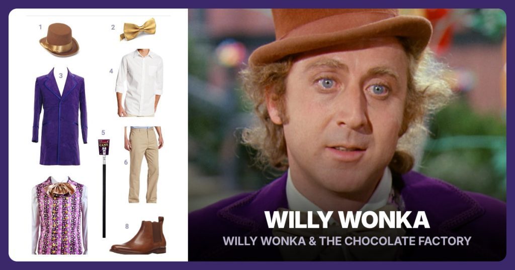 Willy Wonka costume clothing and accessories