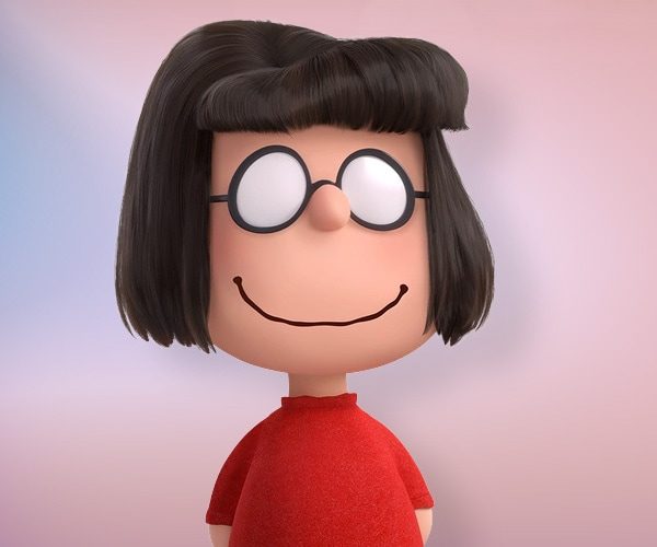 Grab a book to look like Marcie, the intelligent character from the Peanuts comic strip c...