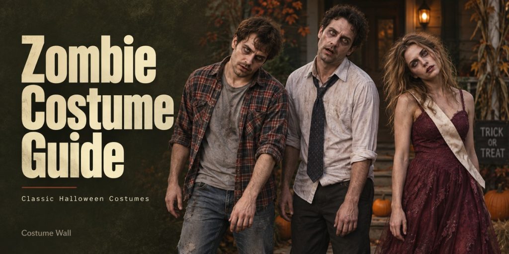 Zombie costume clothing and accessories