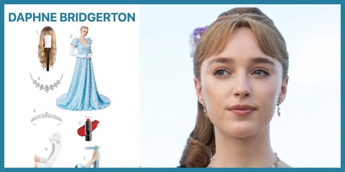princess polly baby blue dress Making the Burn for You Dress - Daphne Bridgerton DIY main image 1