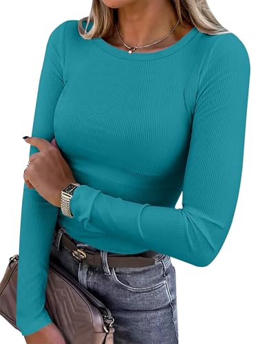 Teal Ribbed Top