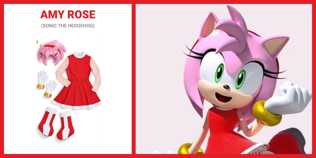 Amy Rose costume guide artwork