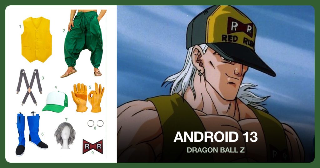 Waiter Vest, Genie Pants, Men’s Suspender and Trucker Hat beside Android 13