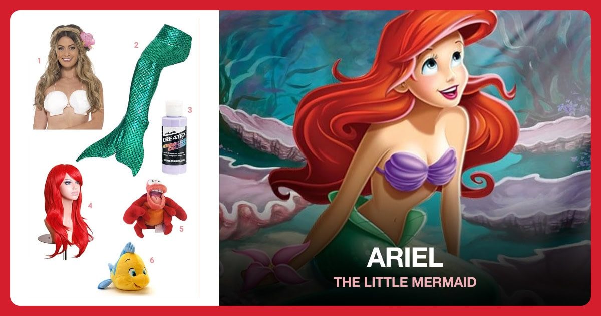 Ariel costume outfit and accessories