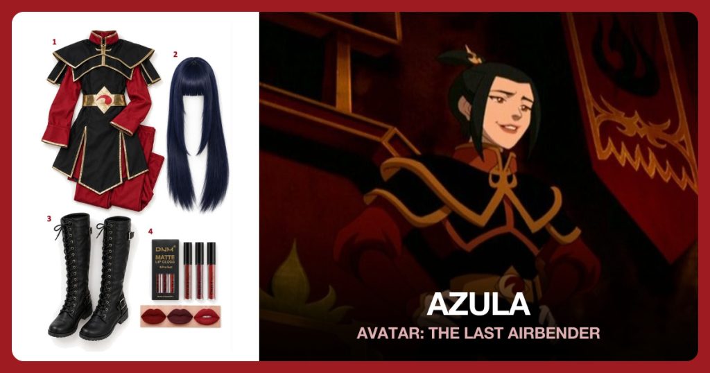 Black Knee High Boots and Red Lip Makeup beside Azula
