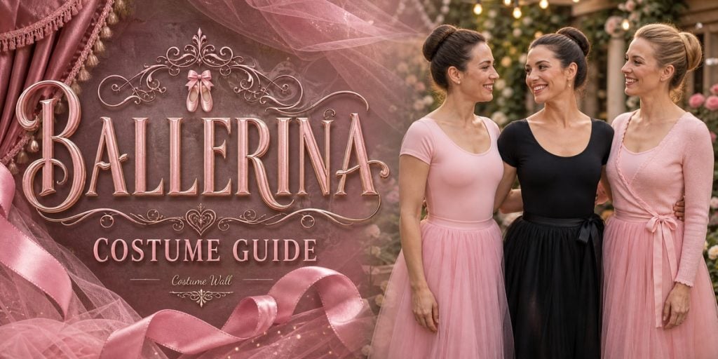Pink Short-Sleeve Ballet Leotard, Black Short-Sleeve Ballet Leotard and Blush Tulle Midi Skirt beside Ballerina