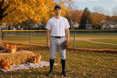 White Jersey Player costume outfit