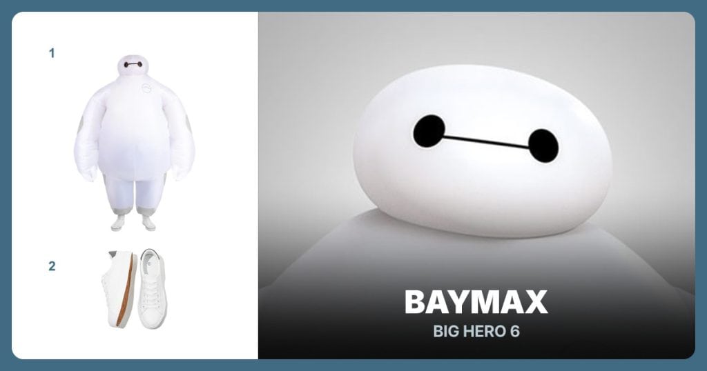 White Low-Top Sneakers beside Baymax