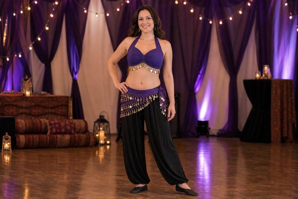 Purple Crop Top & Palazzo Trousers costume outfit