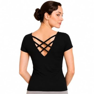 Black Fitted Dance Top