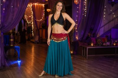 Teal Skirt & Coin Crop Top costume outfit