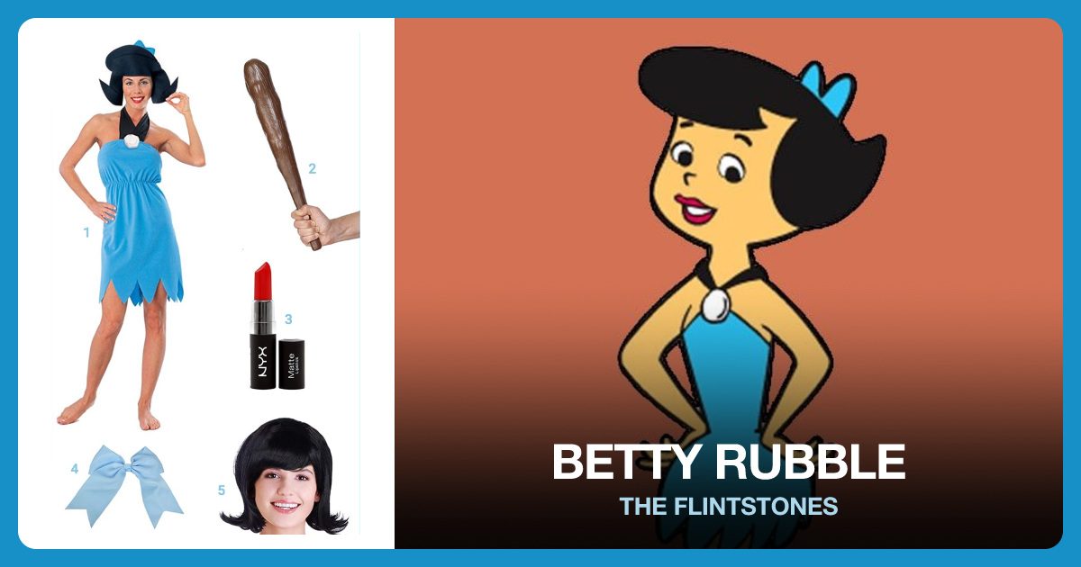 Betty Rubble costume outfit and accessories