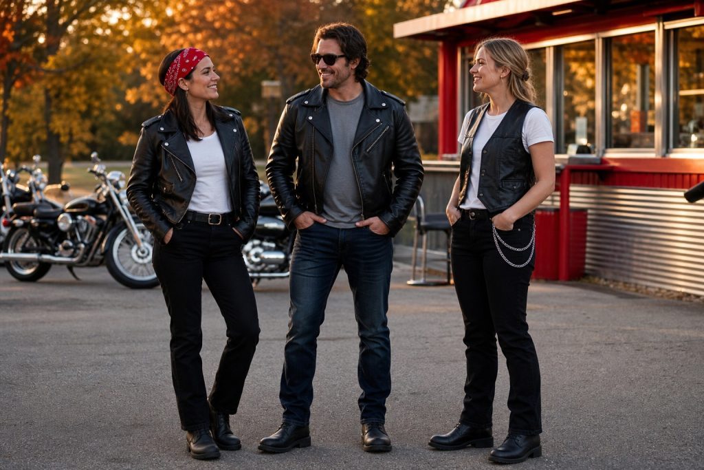 Biker costume group
