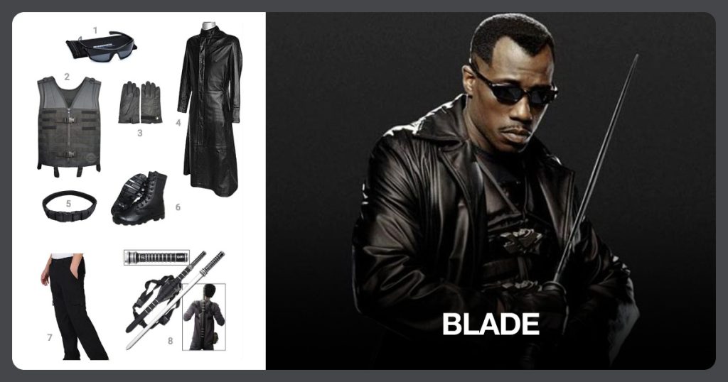 Blade costume outfit and accessories