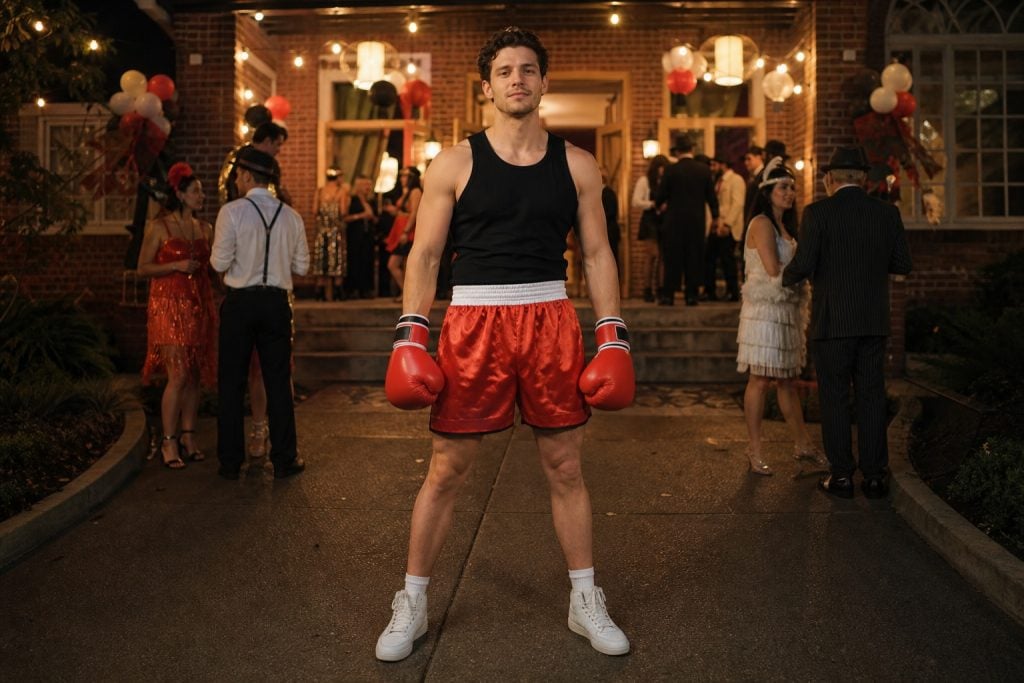 Red Corner Boxer costume outfit