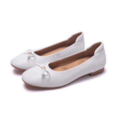 White Ballet Flats