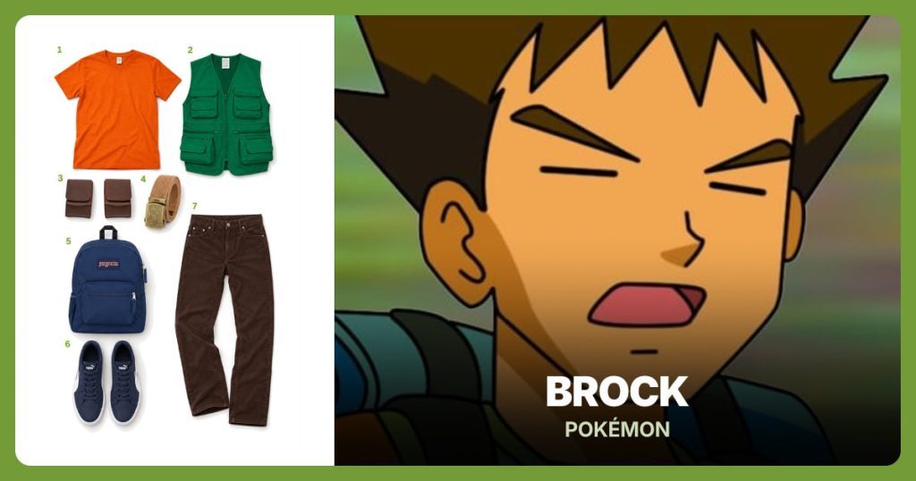 Brock costume clothing and accessories