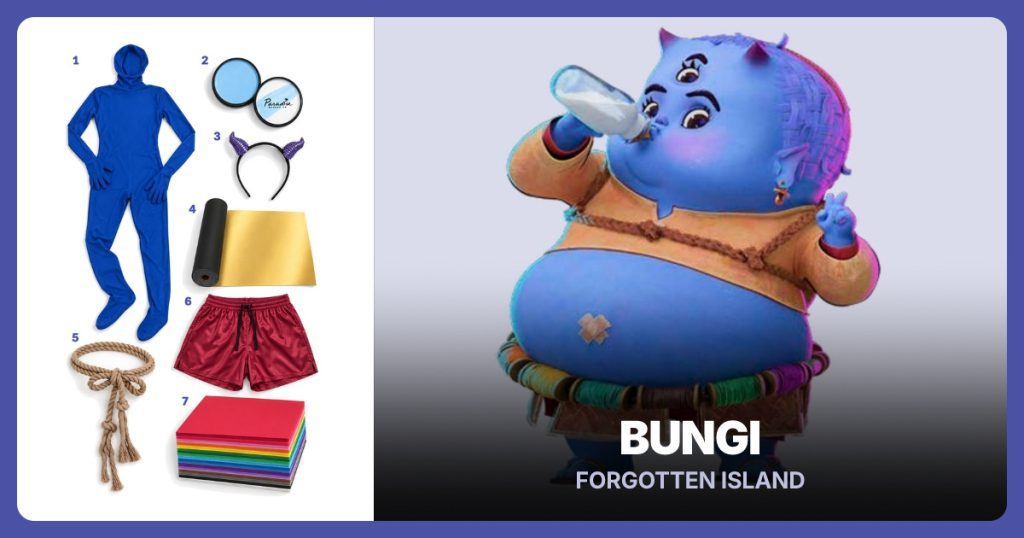 Bungi Costume outfit and accessories