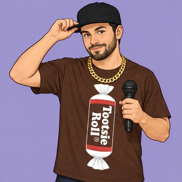 Candy Rapper illustrated costume step 3