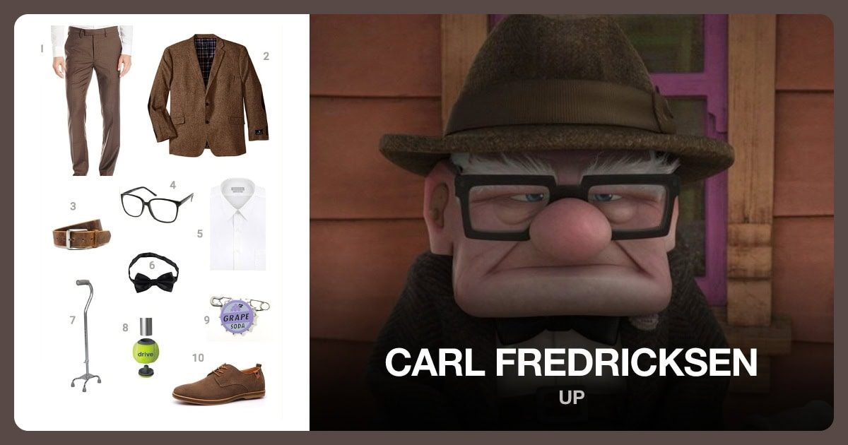 Carl Fredricksen costume outfit and accessories
