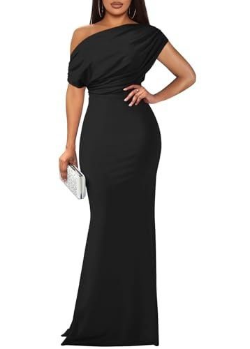 Black Off-Shoulder Formal Dress