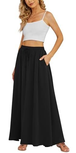 Black Flowy Maxi Skirt