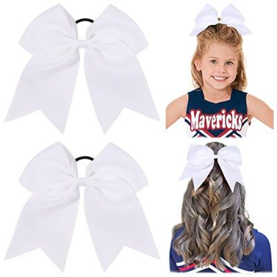 White Cheer Bow Set